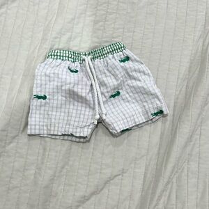 Cecil and Lou Boys Swim Trunks with Green Accents